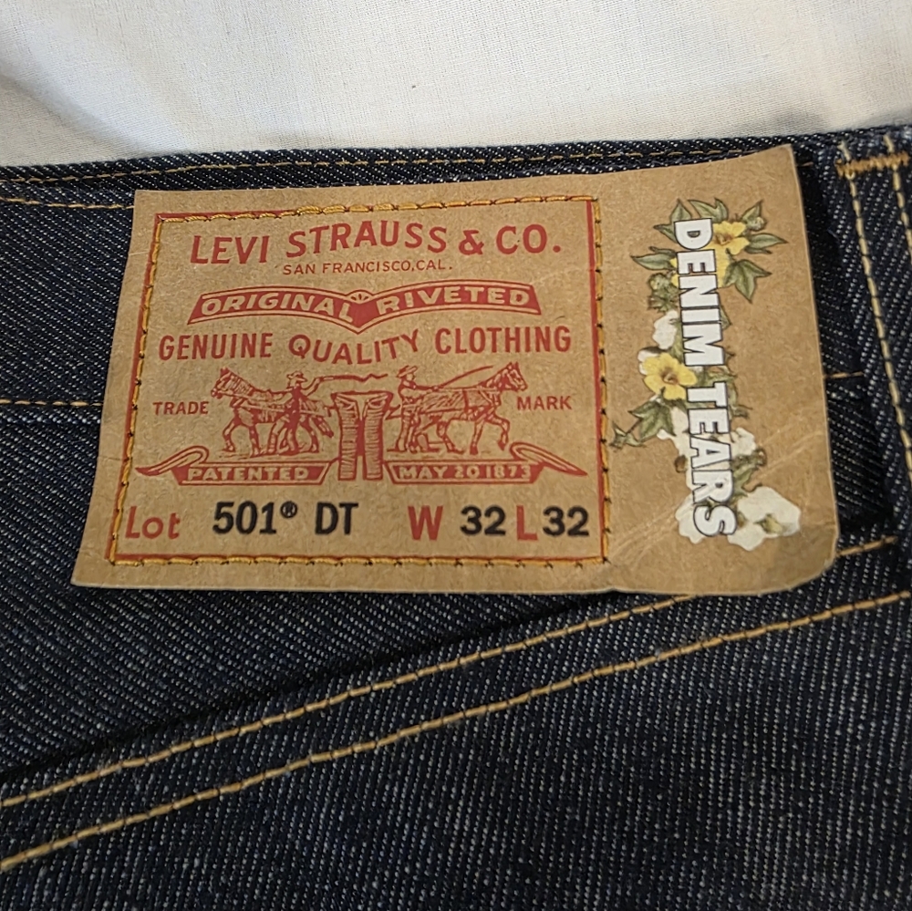 501 Levi's Jeans Denim Tears 32x32